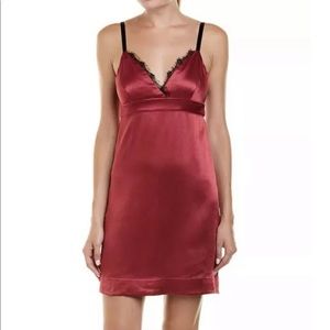 Ella Moss Satin Dress NEW $188.00 Small V Neck